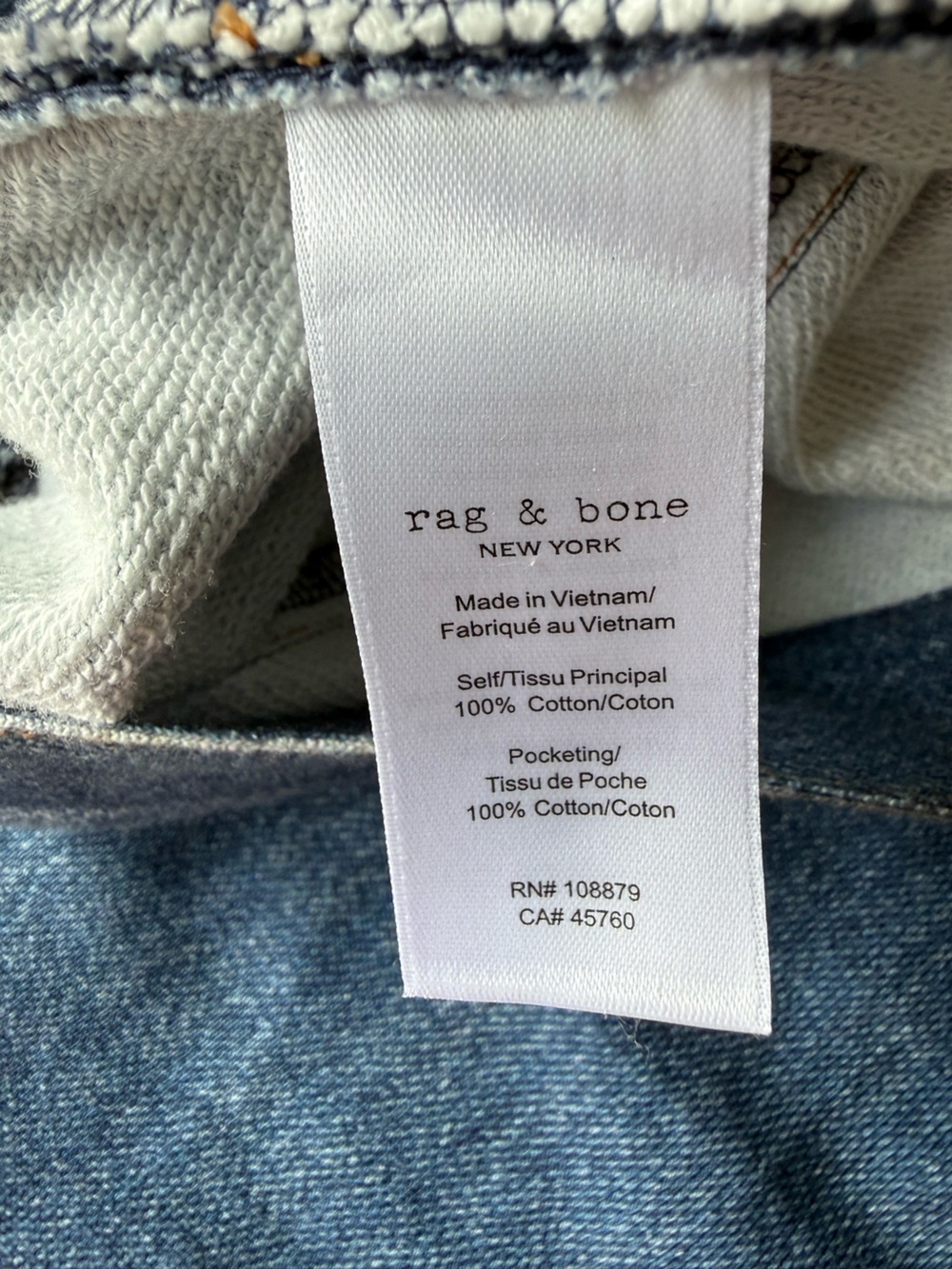 RAG & BONE rb Miramar Wide-Leg Sweatpant Jean Size 27 - Picture 11 of 12